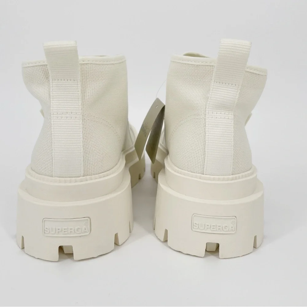 Superga Alpina High Top Lace Up Platform Lugged‎ Sole Sneakers Apex Mid Boots
